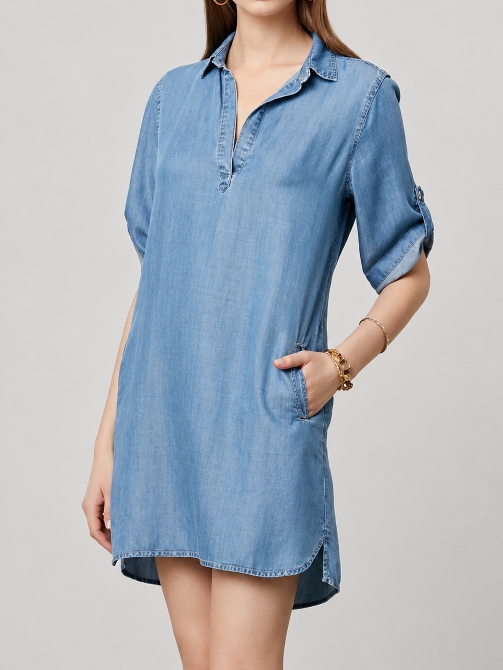 Cloth & Stone chambray mini dress, tunic, small